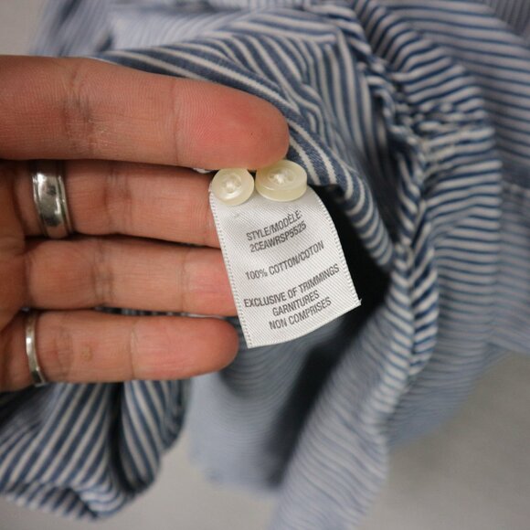 Windriver Cotton Stripped Button Up Longsleeve Large - Picture 5 of 6